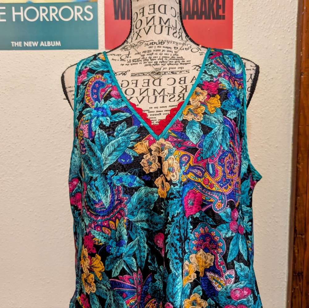 Vintage Y2k Whimsygoth Floral Crop Top Blouse
